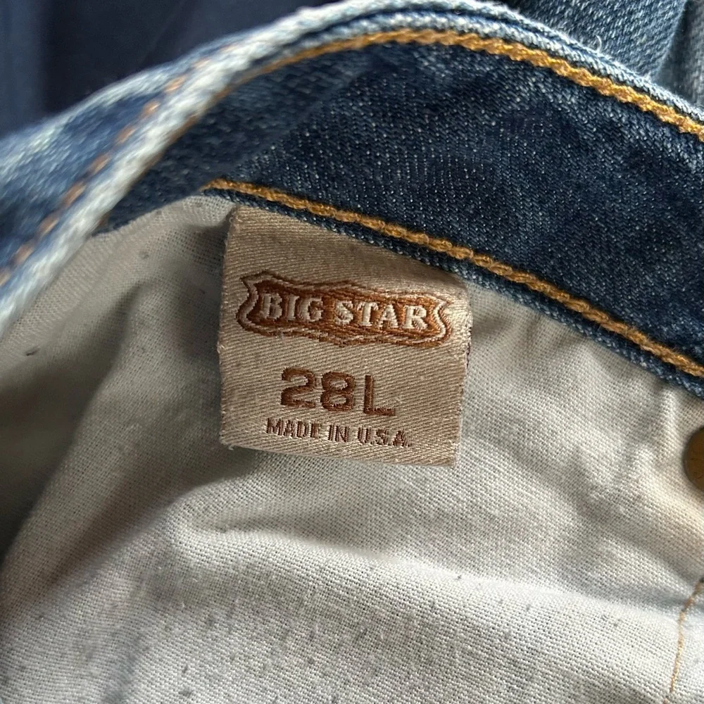 Big Star Low-Rise Boot Flare Women’s Tall Distressed Bootcut Jeans Sz 28 Long